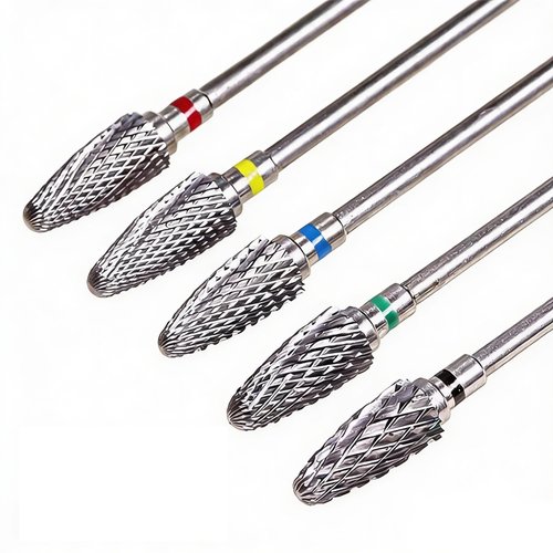 5PCS Nail Drill Bits, FORTMATE Multi-function Professional Tungsten Nail File Bits, 3/32 Inch Nail Art Tools for Acrylic Nails Tech,Manicure Pedicure Shapen Remove Tools