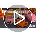 Halloween Pumpkin Mug 3D Ceramic Cup Spooky Fall Decor Gift - Orange