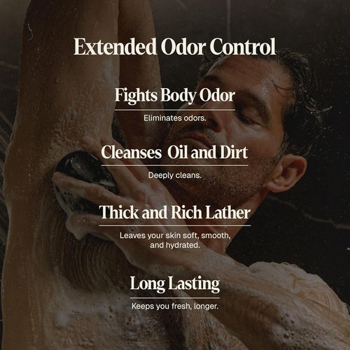 Black Wolf Deodorizing Body Wash for Men - Long-Lasting Hydrating Shower Gel | Clean Agave Scent