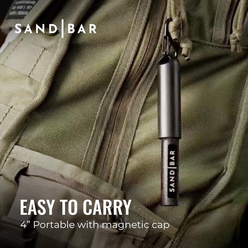 SandBar Callus Removal, Hand Callus Remover Salve Balm Stick for Working Hands, Lightweight Dead Skin Remover Tool Grit Surface, Knurled Handle, Magnetic Cap Hand File 4" - Blue