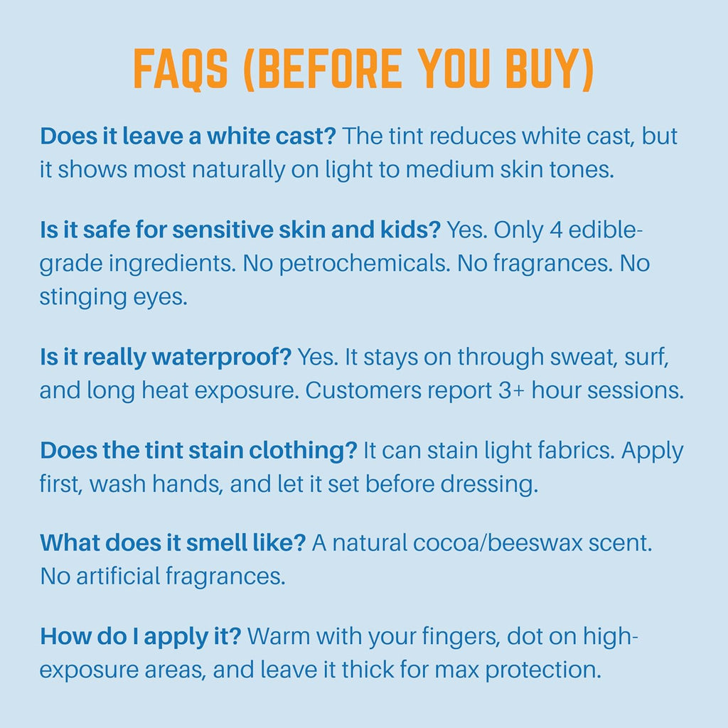Waxhead Tinted Mineral Sunscreen SPF 30 - Reef-Safe Zinc Oxide Face Protection | Travel Size 2 oz Tin