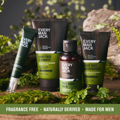 Every Man Jack Men's Post Shave Balm - Calms Irritation, Cools Skin, Hydrates, Absorbs Fast - Made with Naturally Derived Ingredients like Coconut Oil, Aloe Vera, Natural Menthol - 3.2oz - 2 Pack