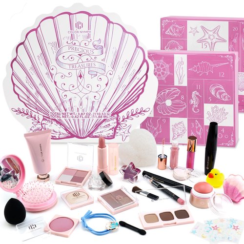 Color Nymph Makeup Kit for Girl, Birthday Gift for Teen Girls, 24Pcs Birthday Advent Calendar for Teenager Girls #Pink