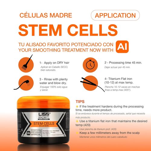 Liss Expert Stem Cells Hair Treatment - Silver Edition with AI Formula for Blondes & Gray Hair | 8.45 oz Each