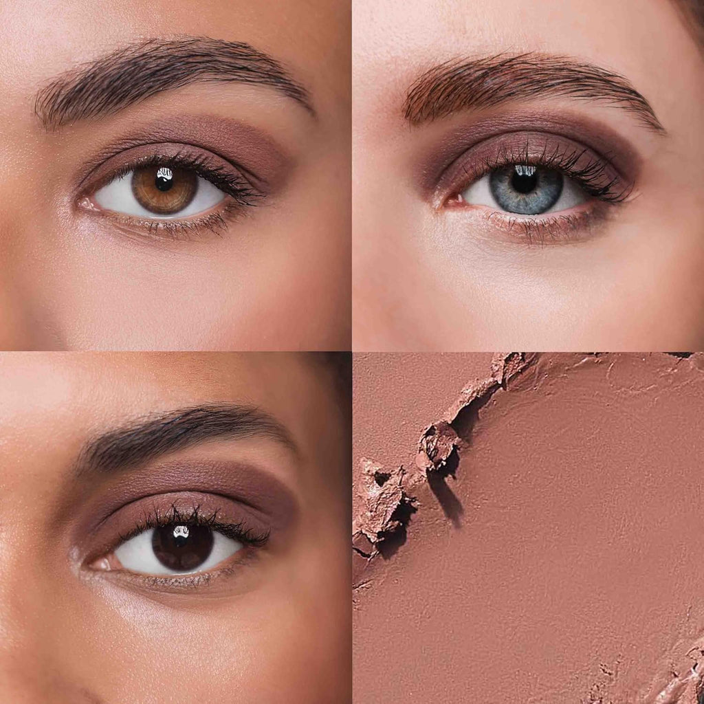 Zev Eyeshadow Stick - ShadeRush 2-in-1 Cream Eyeshadow with Built-in Smudger - Waterproof Matte Makeup in Mocha Matte