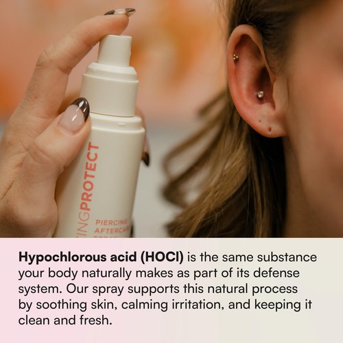 Piercing Aftercare Spray Hypochlorous | Non-Toxic Ear Piercing Cleaner with No Alcohol | for Sensitive Skin, Soothe & Protect PiercingProtect®