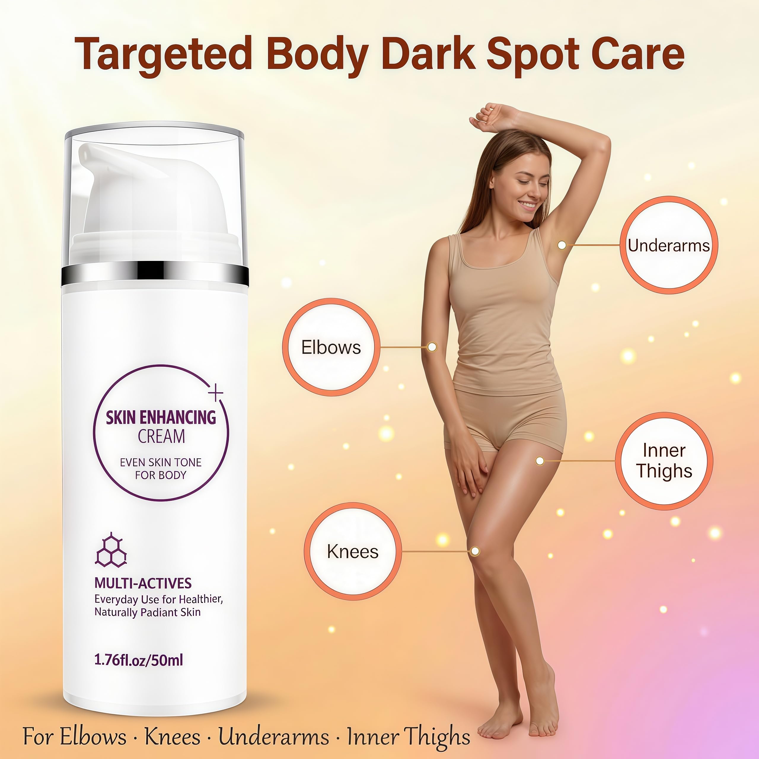 YTDB Dark Spot Remover for Body, Lightweight Fast-Absorbing Cream for Uneven Skin Tone, Dark Spot Corrector for Elbows, Knees, Underarms & Inner Thighs, 1.76 Fl Oz