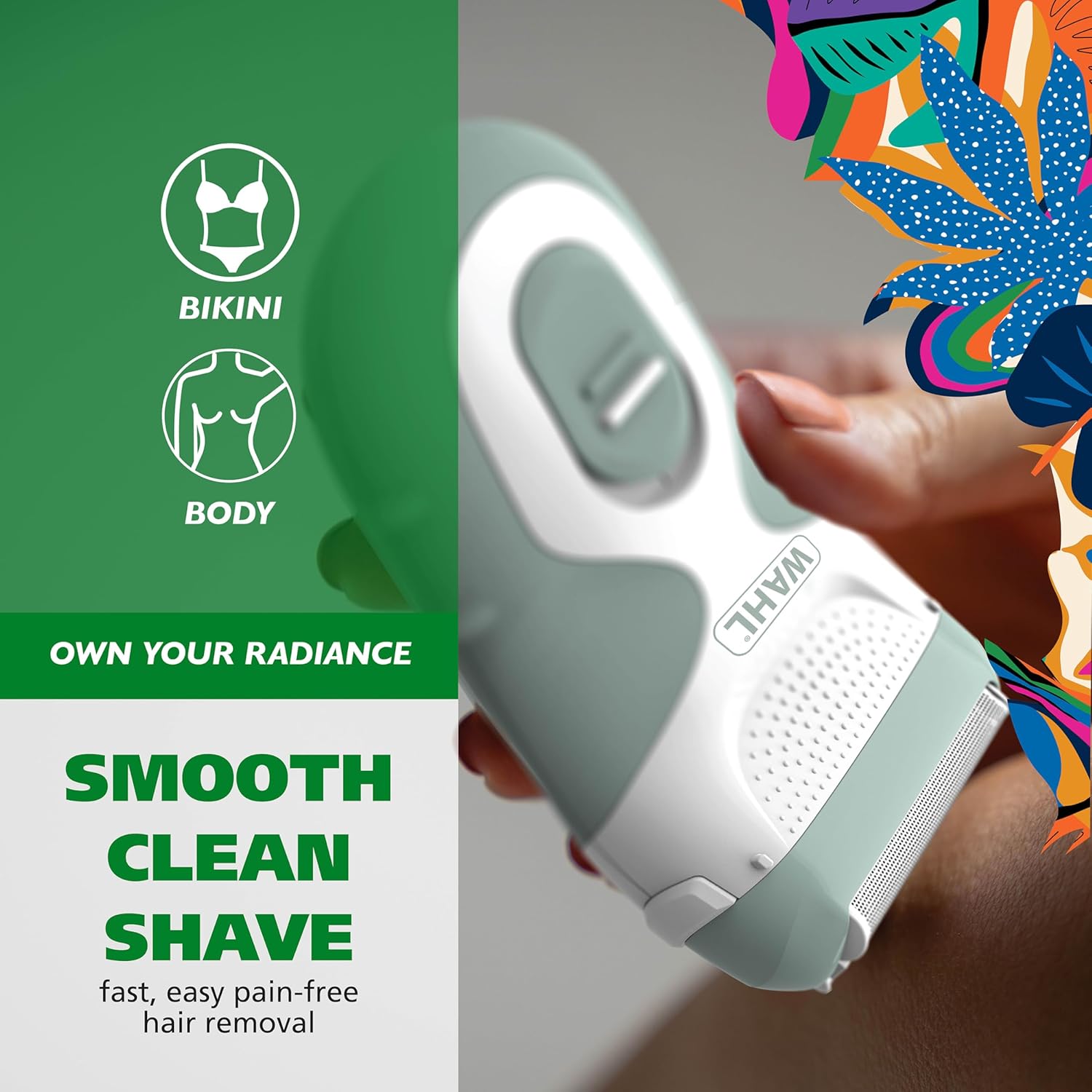 Wahl Be Radiant Electric Shaver for Women - Smooth Shave with Dual Foil Head & Long Hair Trimmer - Cordless Model 3028462