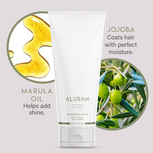 ALURAM Coconut Water Smoothing Cream - Frizz-Free Shine for All Hair Types | 6 Fl Oz