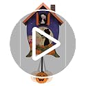 Peanuts Halloween Cuckoo Clock with Snoopy & Great Pumpkin - 17 Inches