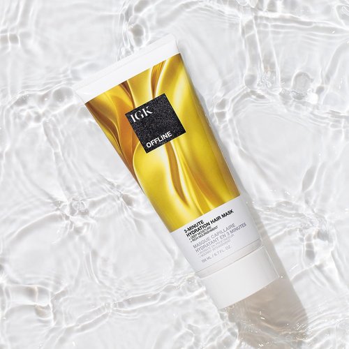 IGK Offline 3-Minute Hydration Hair Mask - Deep Conditioning Treatment for Dry, Damaged Hair | Vegan & Cruelty-Free
