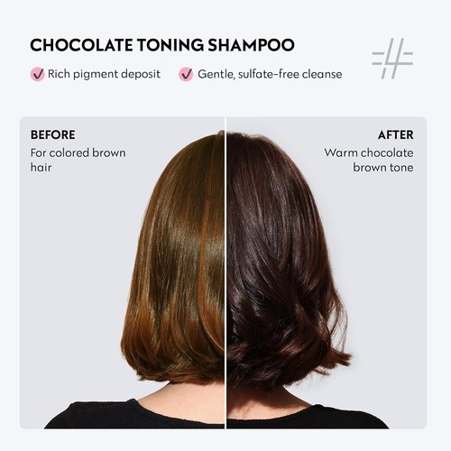 FOUR REASONS Chocolate Hair Color Shampoo - Sulfate-Free, Vegan Color Depositing Formula | 8.45 Fl Oz
