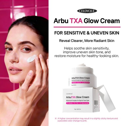 Arbutin 7% + Tranexamic Acid 5% + Niacinamide 2% Intensive Tone Care Facial Cream -Dark Spots, Freckle, Blemishes, Pigmentation, Dull & Uneven-Looking Tone w/ Alpha Arbuitn 20,000 ppm Korean Skincare