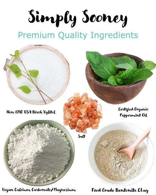 Simply Sooney Remineralizing Vegan Mineral Tooth Powder I Peppermint Nano-hydroxyapatite Formula I Natural Whitening I Stronger Teeth 1.5oz (1.5 oz jar)