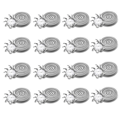 Head Shaver Replacement Heads Compatible with Sk-ull Shaver Pitbull Gold PRO, Pitbull Silver PRO, Palm, Pitbull Platinum PRO, Electric Razor Replacement head for Superior Shaving (16 PACKS)