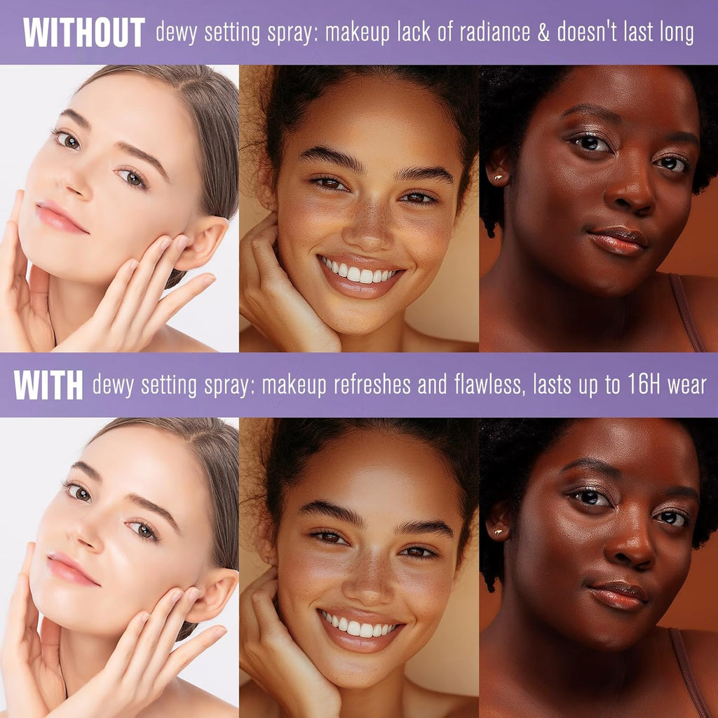 UCANBE Dewy Setting Spray - Long-Lasting Hydrating Makeup Finishing Spray | Lightweight & Waterproof, 16-Hour Wear