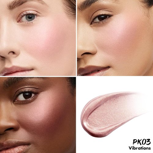 FOCALLURE Shimmer Liquid Highlighter - Smooth Cream Formula for Natural Glow | Long-Lasting Illuminator in Vibrations
