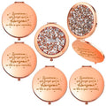 Fumete 4 Pcs Inspirational Compact Mirror Bulk Employee Thank You Gifts Sometimes You Forget You're Awesome Pocket Magnifying Cosmetic Mirror for Women Boss Birthday Coworker Staff Mom