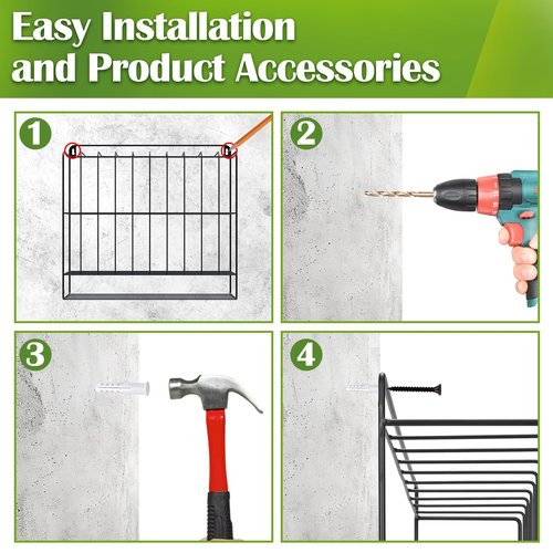 IKARE Hair Color Organizer Rack - Metal Tube Storage, Wall-Mounted Holder with Dye Paste Hanging Space for Salon, Beauty, Home