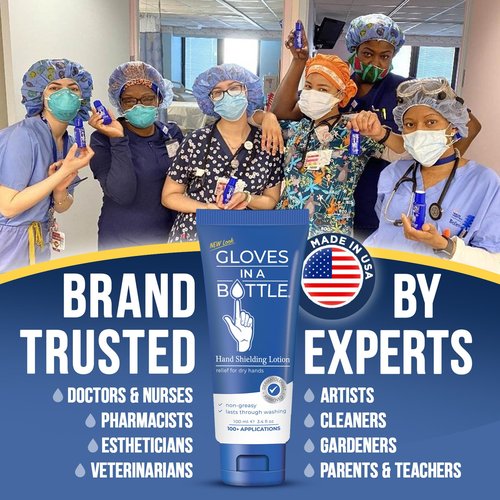 Gloves In A Bottle Shielding Lotion 3.4oz/100ml Tube + 2oz Combo - Second Skin for Hands & Body