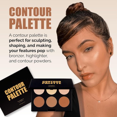 Elizabeth Mott Bronzer Contour Kit | 6 Blendable Shades for a Natural Sun-Kissed Glow - Lightweight & Cruelty-Free