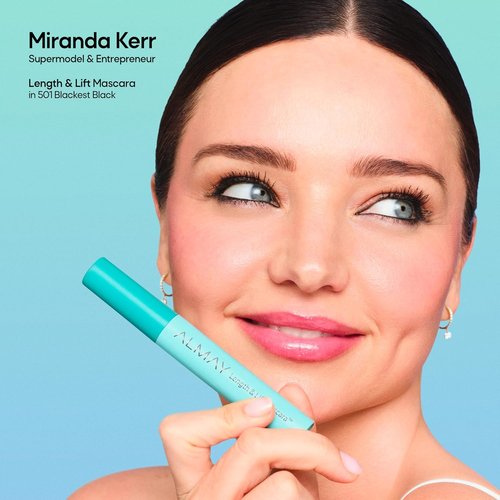 Almay Lengthening Mascara - Volume & Lift, Hypoallergenic & Fragrance-Free, Waterproof Black, 0.24 fl oz