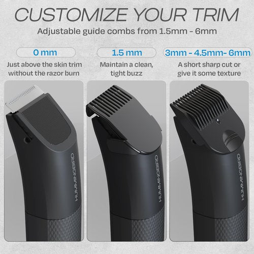 HUMMINGBIRD MK5 Pubic Hair Trimmer for Men – Ceramic Blade, No Nick, No Cut, Ball Trimmer, Waterproof, USB-C Rechargeable, LED Display, Charging Dock & Travel Pouch, Body Trimmer & Ball Shaver