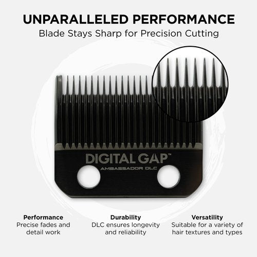 COCCO Digital Gap Ambassador DLC Taper Clipper Blade, ADGCT-DLC Replacement Blade Designed for Hyper Veloce Pro, Veloce Pro and Pro BLDC Clippers