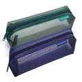 Gidary Mesh Cosmetic Bag Portable Clear Makeup Bags Mesh Zipper Pouch for Home Office Travel Accessories Organizer (2PCS Blue & Green)