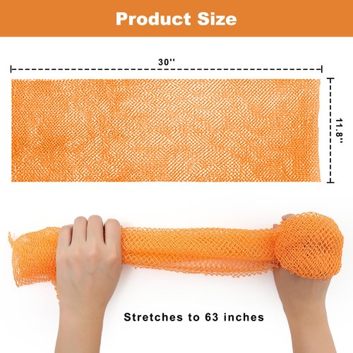 8 Pieces Long African Exfoliating Net Sponge, Multi-Color Authentic African Net Sponge Body Scrubber, African Bath Sponge Net for All Skin Shower Daily Use