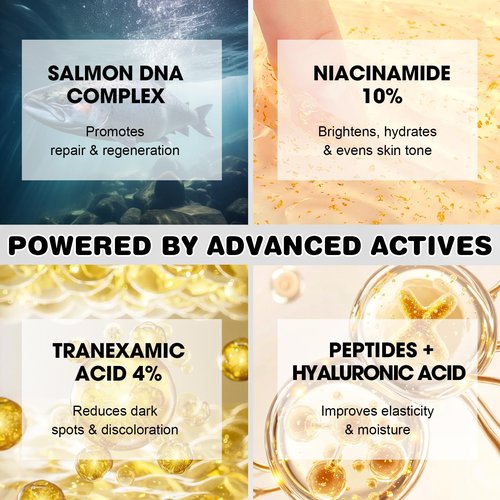 Salmon DNA Serum – Salmon DNA Microneedling Serums for Face and Body, Anti-Aging Hydration Booster, Skin Repair, Brightening & Firming Serum for Use with Microneedling, Derma Roller & Pen