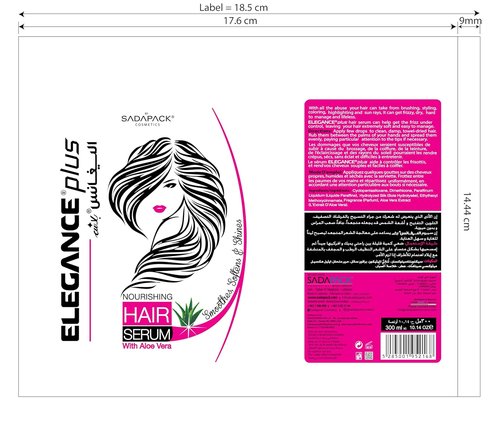 Elegance Plus Hair Serum - Nourishing Aloe Vera Formula for Soft, Shiny Hair | 10.1 Oz