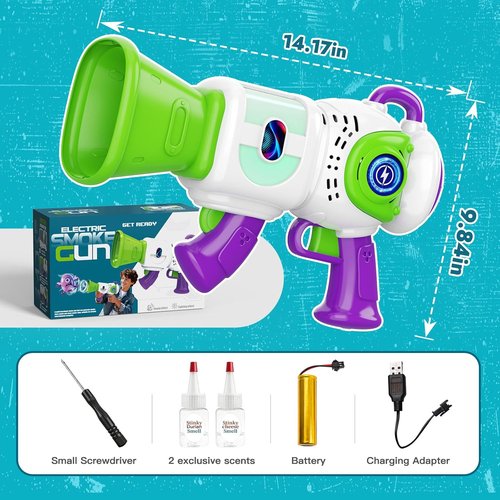 Resosese Fart Gun - Fun Blaster Toy with Real Fog Rings, Unique Scents & Color-Changing Lights | Perfect Christmas Gift for Kids