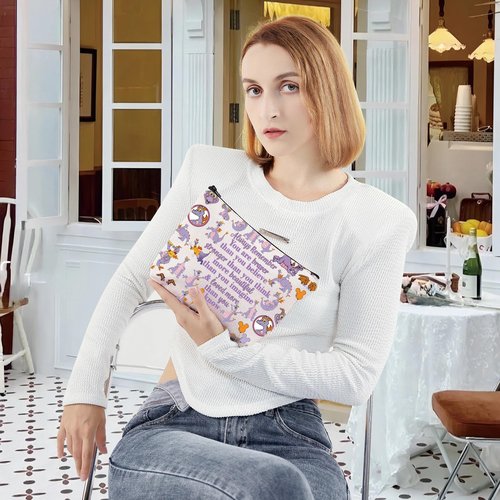 G2TUP Purple Dragon Cosmetic Bag Dragon Purple Fans Gift You Are Braver Stronger Beautiful Than You Know Dragon Zipper Pouch Bag Merchandise Dragon Merch (Remember Dragon MG)