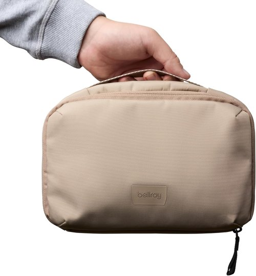 Bellroy Hanging Toiletry Kit - 3L Travel Bag for Men & Women | Stylish Stone Design