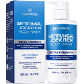 Hermon Antifungal Body Wash for Jock Itch: Tea Tree oil Body Wash for Jock Itch, Ringworm, Back Acne, Athlete's Foot, Tinea - Medicated Soap for Men and Women