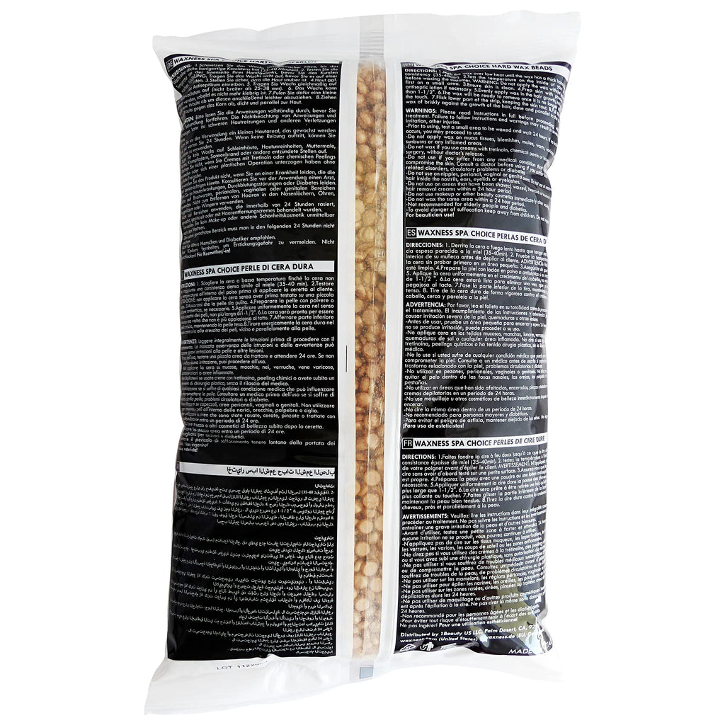 Waxness Spa Choice Mineral Gold Demi Creamy Hard Wax Beads 2.2 lb / 1 kg
