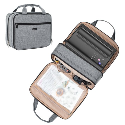 ELCUPA Tattoo Carrying Case-Tattoo Supplies Organizer-Tattoo Kit Case -Tattoo Supplies Carrying Bag for Tattoo Stencil Printer, Tattoo Ink, Tattoo Equipment, Tatoo Pens Black (BAG ONLY)