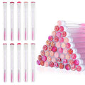 200 Pieces Mascara Wand Tube Set 100 Pcs Lash Spoolies for Eyelash Extensions 100 Pcs Diamond Empty Mascara Brush Disposable Colorful Eyebrow Applicator Makeup Tool