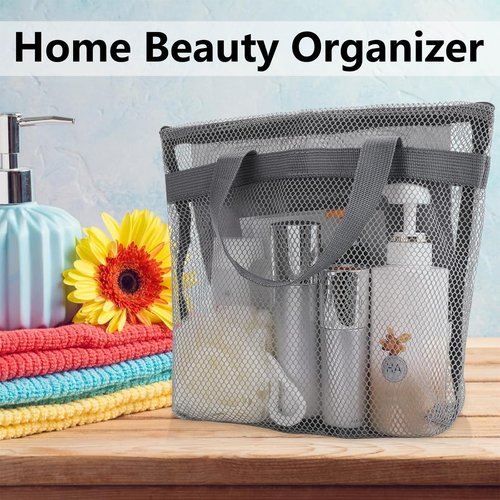 Rotema 2026 Spring Women's Gifts Shower Caddy,College Supplies,Portable Shower Bag,Everyday Household Dorm Essentials,Shower Basket for Toiletries(Black,Pack of 2)