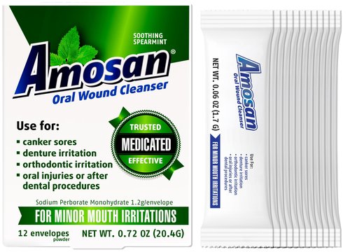 Amosan Oral Wound Cleanser - Spearmint