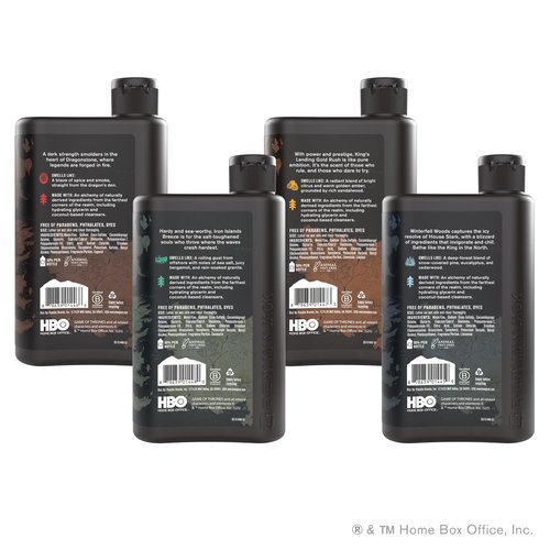 Every Man Jack Game of Thrones Collectors Body Wash Gift Set - Includes 4 Body Washes with Clean Ingredients & Westeros Inspired Scents