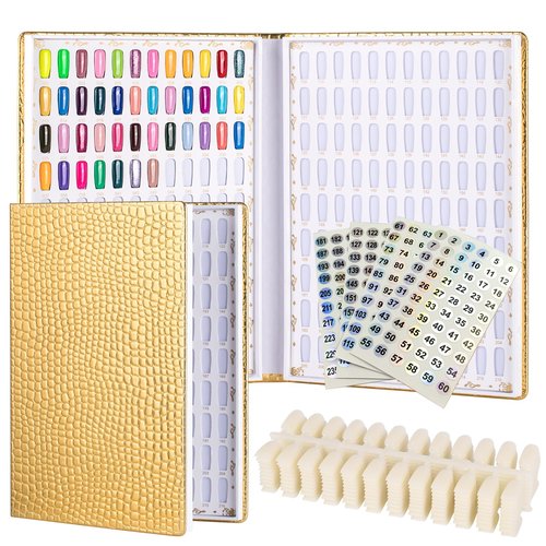 Acycoin2A Professional 216 Nail Colors Chart (Gold)