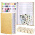 Acycoin2A Professional 216 Nail Colors Chart (Gold)
