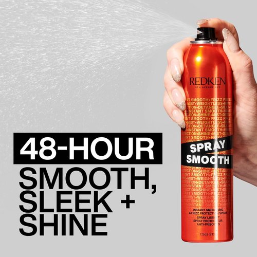 Redken Spray Smooth Anti-Frizz Hair Spray - Frizz Control & Heat Protection | Paraben & Sulfate-Free
