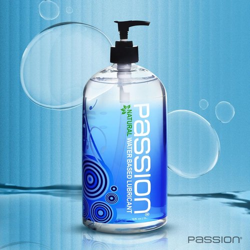 Passion Natural Water-Based Personal Lubricant - 16 Fl Oz | Premium Non-Sticky Formula for Smooth Comfort