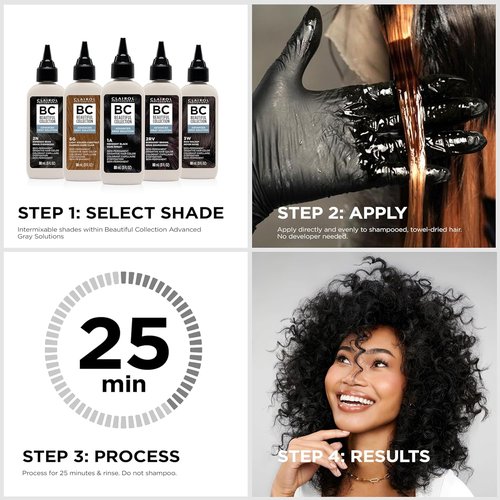 Clairol Professional Beautiful Collection | Advanced Gray Solutions Semi-Permanent Hair Color - All Textures, Full Gray Coverage