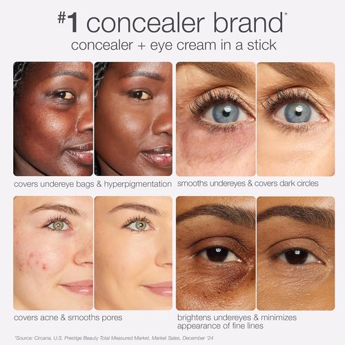 Tarte Shape Tape Blur Concealer Stick - Full Coverage, Crease-Proof Makeup with Diamond-Shaped Precision Tip