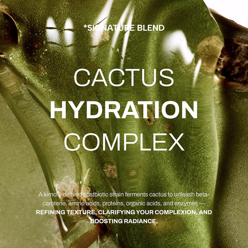 Whamisa Organic Cactus Bouncy Serum - 48H Inner Skin Moisture & 72H Hydration | Korean Facial Ampoule (52ml)