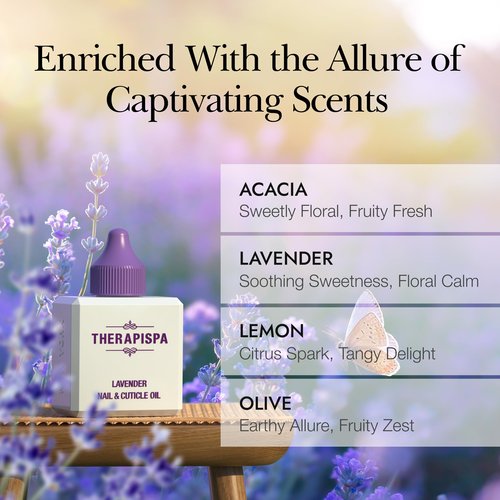 THERAPISPA Nail & Cuticle Oil with Avocado, Jojoba, Biotin & Vitamin E – Nail Growth & Repair Oil for Damaged Cuticles & Brittle Nails (Olive, 2.0 fl oz)